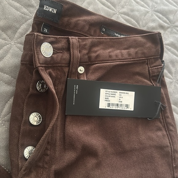 Edwin Cai Classic Straight Jeans Java Size 26 - Picture 6 of 7